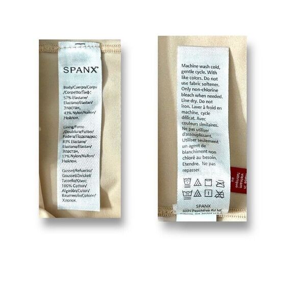 Spanx XL Beige Thinstincts 10006R Shapewear High Waist Mid Thigh Short Slim NWT - Picture 8 of 9